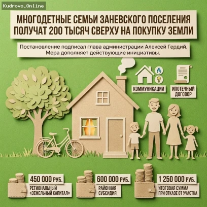Финансовая поддержка для многодетных семей в Заневском поселении