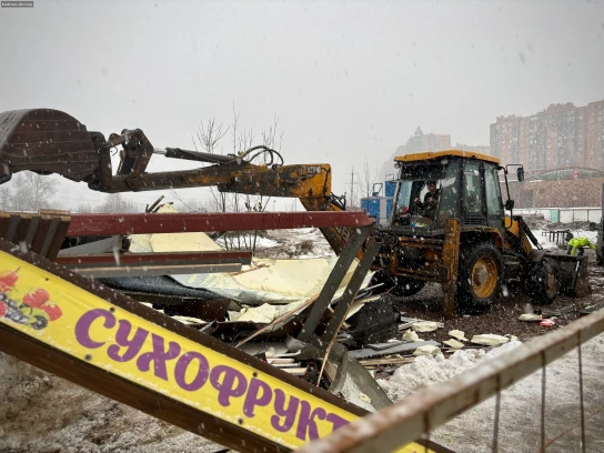 Демонтаж торгового павильона в Кудрово